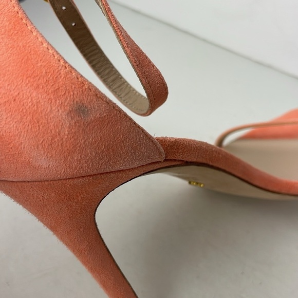 Stuart Weitzman Nudist Coral Stiletto Heels - Picture 6 of 8